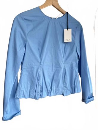 Tela Womens Olga Shirt In Light Blue