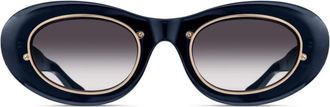 Matsuda 10604H Zonnebrillen - unisex - Zonnebrillen - Zwart - 49 MM - Leer - Accessoires