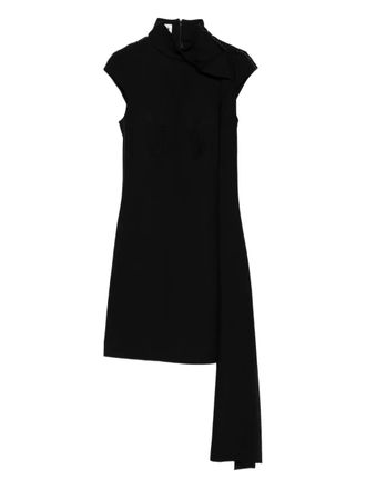 Jean Paul Gaultier high-neck asymmetric mini dress - women - Viscose - 40 - Black