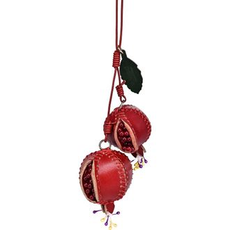 OLD TREND Pom Genuine Leather Botanical Fruit Charm in Red at Nordstrom