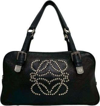 Loewe Pre-owned Loewe Leather Studded Anagram Handbag Ladies AKG6VAVW1FGVQP93