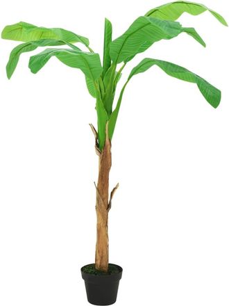 vidaXL Rbol Bananero Artificial Con Macetero 180 Cm Verde Vidaxl
