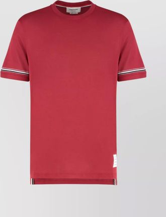 Thom Browne cotton t-shirt featuring striped sleeves
