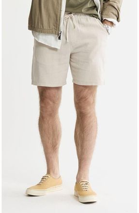 J.A.C.H.S. Linen Blend Drawstring Shorts in Stone at Nordstrom, Size Xx-Large
