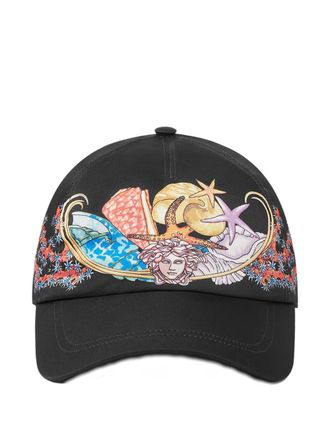 Versace Coral Theatre baseball cap - men - Polyester/Cotton - 59 - Black