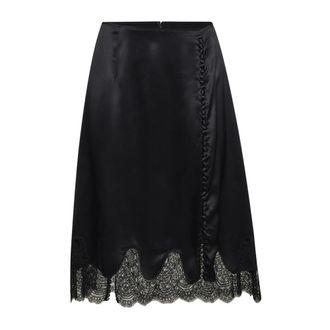 Dolce & Gabbana Falda de Sat&eacute;n - Skirts - Mujer - Negro - L
