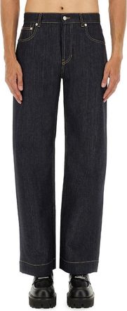 Alexander McQueen Wide Leg Jeans-Uomo
