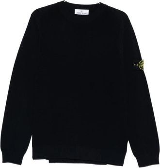 Stone Island Crew Neck Sweater - Heren - Ronde hals truien - Blauw - 2XL - Katoen - Truien & Vesten
