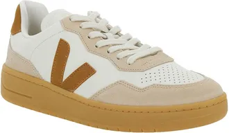Veja Unisex Beige Sneaker With Side Logo And Perforated Toe Leather Trainers