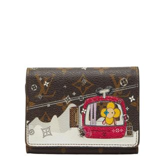 Louis Vuitton Brown Fuchsia Pvc Leather Wallet (Tri-Fold) (Pre-Owned)