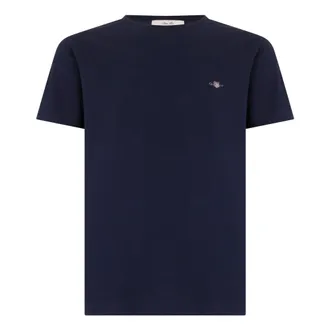 GANT T-Shirts, male, Blue, Size: S Piqu&eacute; T-Shirt