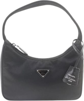 Prada Pre-owned Shoulder Bags, female, Black, Size: ONE SIZE Pre-owned Vintage Shoulder Bag