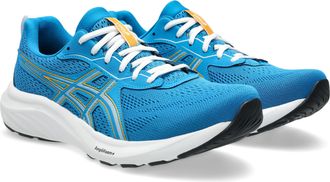 Asics Laufschuh ASICS GEL-CONTEND 9, Herren, Gr. 43,5, aegean blau, yamabuki, Synthetik, Schuhe Laufschuh, mehr D&auml;mpfung