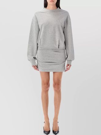 The Attico draped cotton mini dress