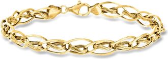 Ross-Simons 10kt Yellow Gold Twisted Double-Oval Link Bracelet