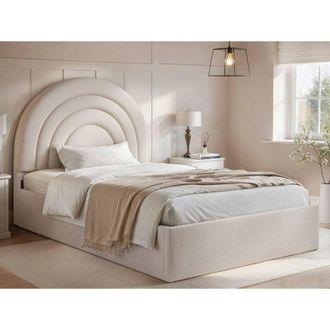 Flair Ava Small Double Ottoman Bed in Cream