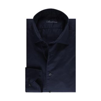 Stenstr&ouml;ms Slimline Navy Twill Casual Overhemd - Heren - Zakelijke Overhemden - Blauw - 2XL - Overhemden