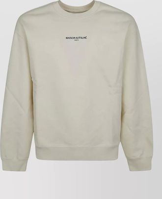 Maison Kitsun&eacute; organic cotton logo-embroidered sweatshirt