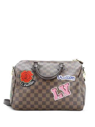 Louis Vuitton Speedy Bandouliere Bag Limited Edition Patches Damier 30 satchel - Marrone