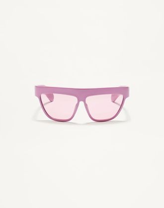 Valentino Geometric Acetate Eyewear unisex PINK/PINK 62