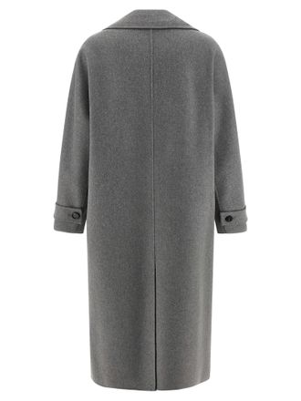 Max Mara Womens Gray Virgin Wool Coat Clothing