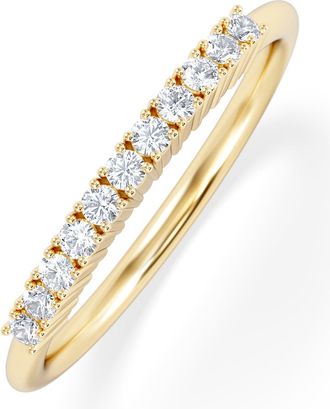 The Diamond Store Twilight Lab Diamond 0.15ct H/SI Half Eternity Ring in 18K Gold Vermeil
