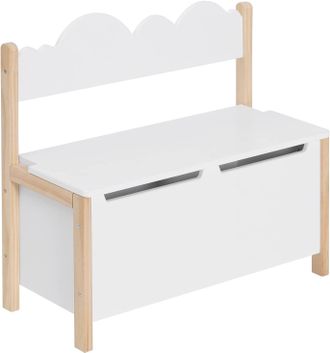 Woltu Cassapanca In Legno. Contenitore Per Bambini. Baule Portagiochi Mobile - Woltu
