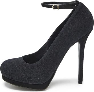 Fendi Pumps con paillettes e plateau - Nero
