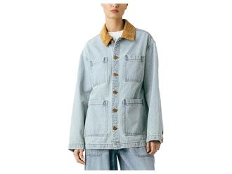 Blank NYC Crack Of Dawn Denim Shirt Jacket Womens Coat Blue : LG, Cotton/Denim