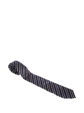 Giorgio Armani striped silk tie - Purple