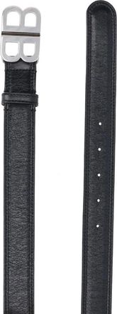 Balenciaga Gürtel - Logo Belt - Black/Silver - Gr. 70 - in Schwarz - für Damen