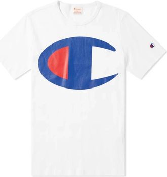 Champion Klassiek Logo T-shirt - Heren - T-shirts - Wit - L - Tops