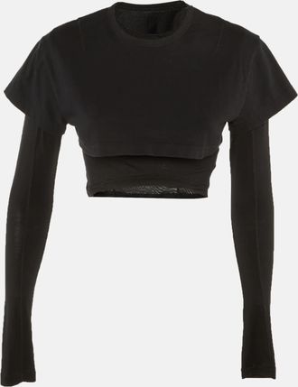 Jacquemus Black Cotton & Lyocell Le Double Crewneck T-Shirt