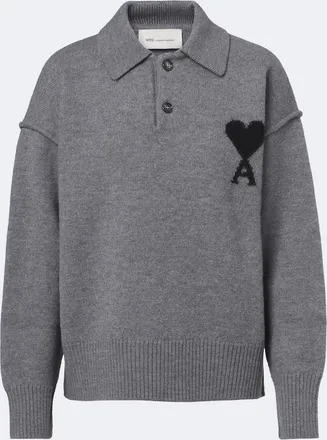 Ami Ami de Coeur wool polo sweater