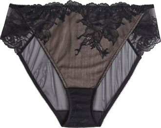 Wacoal Vivid Attraction Tulle Briefs - Black - S (UK8-10 / S)