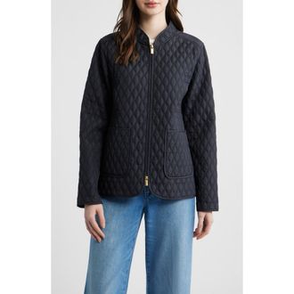 Ilse Jacobsen Ally 07 Quilted Jacket in Dark Indigo at Nordstrom, Size 12 Us