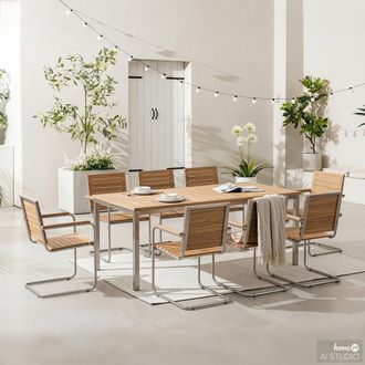 Jardi Set di 9 mobili da giardino TEAKLINE B, Jardi