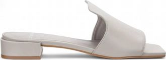 Carrano Womens Slide Leather Sandal In Gray