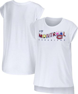 WEAR by Erin Andrews Womens WEAR by Erin Andrews White Montreal Canadiens Greetings From Muscle T-Shirt at Nordstrom, Size Medium