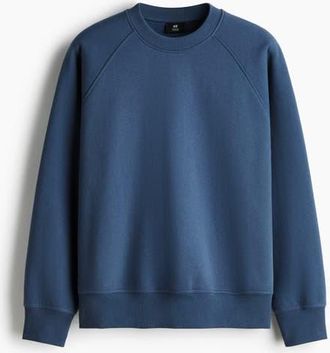 H&M Oversized Fit Sweatshirt in Blue at Nordstrom, Size Xx-Large