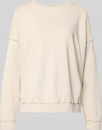 Smith & Soul Oversized Fit Sweatshirt mit Zier-Bord&uuml;ren in Sand, Gr&ouml;&szlig;e XXL