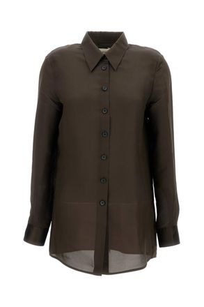 Khaite Straight-Cut Oversized Shirt With Tone-On-Tone Button Closure