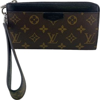 Louis Vuitton Brown Monogram Canvas Leather Long Wallet (Bi-Fold) (Pre-Owned)