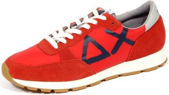 Sun 68 Blauwe Su&egrave;de Schoen Z28105 Niki - Heren - Sneakers - Rood - 40 EU - Su&egrave;de - Schoenen