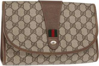 Gucci Pre-owned Clutches, female, Beige, Size: ONE SIZE Pre-owned Plastic Clutch