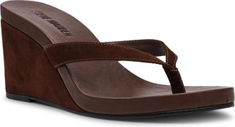 Steve Madden Playing Womens Wedge Shoes Brown Suede : 9.5 M