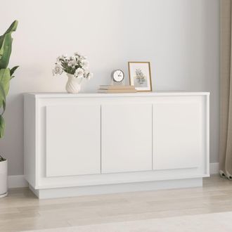 vidaXL Credenza Bianca 102x35x55 Cm In Legno Multistrato - Vidaxl