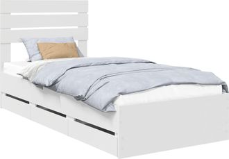 vidaXL Estructura De Cama Con Caj&oacute;n 100 X 200 Cm Madera Ingenieril Vidaxl