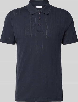 Lindbergh Lindbergh Regular Fit Poloshirt mit kurzer Knopfleiste in Marine, Gr&ouml;&szlig;e XXXL