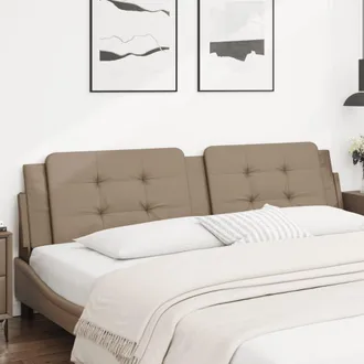 vidaXL Cabecero De Cama Acolchado Cuero Sint&eacute;tico Capuchino 200 Cm Vidaxl